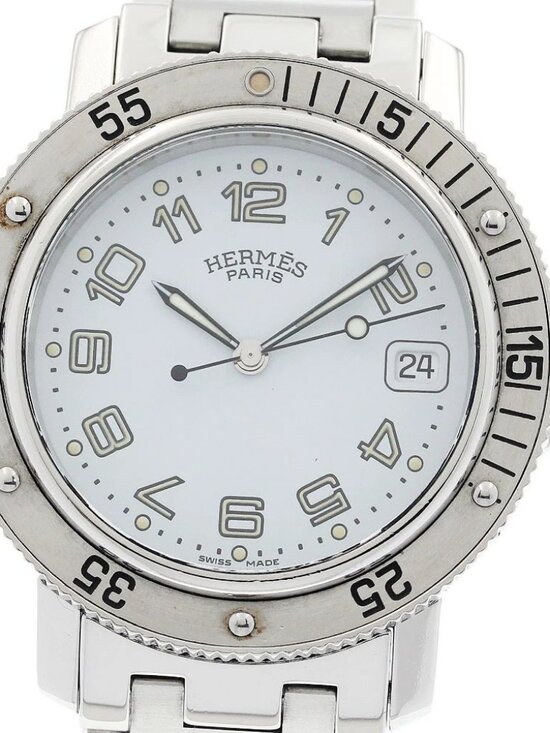 HERMES Clipper diver CL7.710 Date white Dial Quartz Men\'s Watch_943541 main image 8